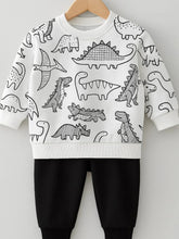 Allover White Animal Print Fleece Winter Tracksuit