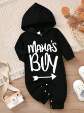 Casual and Cute Ribbed Knit Polo Hooded Body Suit ''Mama's Boy''