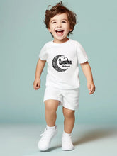 Cartoon Ramadan Moon & Stars Print T-Shirt Set