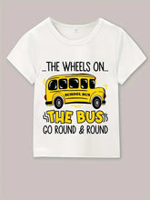 Kids' School Bus Graphic Short Sleeve T-Shirt