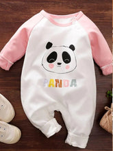 Cozy Panda Printed Full Sleeve Rompers