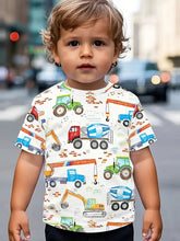Summer Cartoon Construction Vehicle T-Shirt