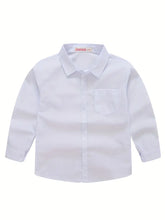 Classic Solid Color Long Sleeve Dress Shirt Dress Shirt