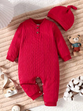 Stand Collar Cozy Knit Long-Sleeve Romper