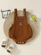 Casual Cotton Blend Deer Overalls Jumpsuit