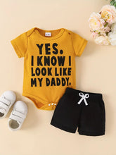2pcs "I Look Like My Daddy" Print Summer Set