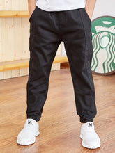 Solid Color Slim-Fit Cotton Cargo Pants