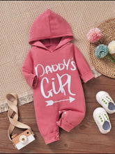 Casual and Cute Ribbed Knit Hooded Body Suit ''Daddy Girls''