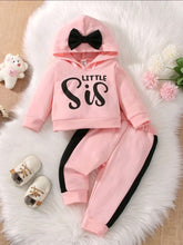 Cozy Little Sis Light Pink Plush Hooded Fleece Shirt & Trouser Set