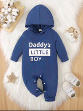 Casual and Cute Ribbed Knit Hooded Body Suit ''Daddy's Little Boy''