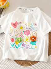 Casual Crew Neck Summer Floral Print T-Shirt