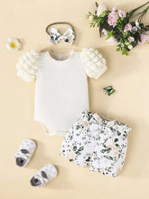 Casual Shorts Sleeve Bubble Sleeve Romper