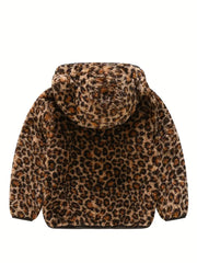 Zip Up Coat Fleece Jacket Hooded Outwear Cute Bear Ears