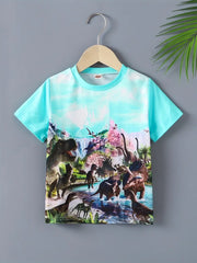 Dinosaur 3D Print Boys Creative T-shirt