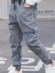 Threaded Mouth Simple Male Children's Jeans