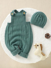 Solid Color Baby Bodysuit Soft Knit Jumpsuit