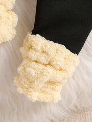 Bow Hooded Top and Trousers Two-Piece Combination Set