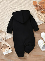 Casual and Cute Ribbed Knit Polo Hooded Body Suit ''Mama's Boy''