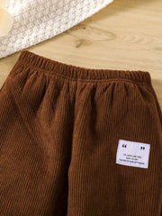 Thickened And Fleece-Lined Corduroy Lined Trousers