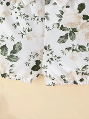 Casual Shorts Sleeve Bubble Sleeve Romper