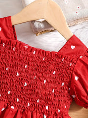 Ramadan Adorable Heart-Print Tunic Dress