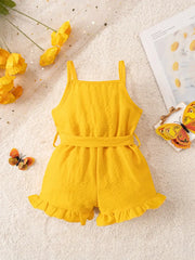 Two Adorable Bubble Wrinkled Fabric Rompers