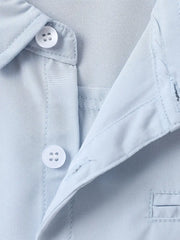Casual Short Sleeve Button Solid Top Spring Summer Outdoor Shirt