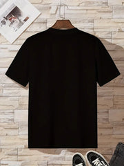 Casual Geometric Crew Neck T-Shirt Smile