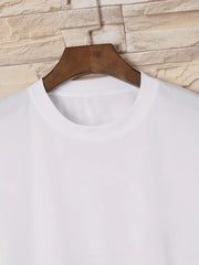 Casual Geometric Crew Neck T-Shirt Smile