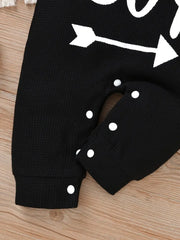 Casual and Cute Ribbed Knit Polo Hooded Body Suit ''Mama's Boy''