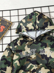Casual Camouflage Ribbed Fleece Shirt & Trouser