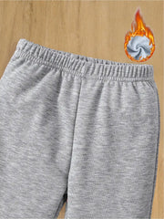 Fleece Lining Casual Jogger Sweatpants