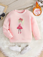 Sweatshirt with Pink Print And White Sneakers