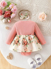 Newborn Romper Dresses Bowknot Decor