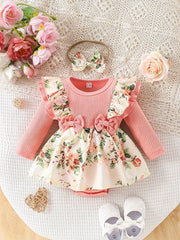 Newborn Romper Dresses Bowknot Decor