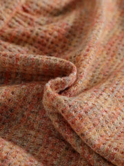 Gray Skirt with Pink Collar and Sleeves Dress