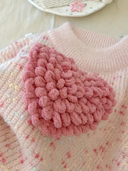 Love Top Little Girl Korean Version Knitted Sweater