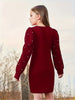 Long-Sleeve Knitted Dress with a Round Neckline