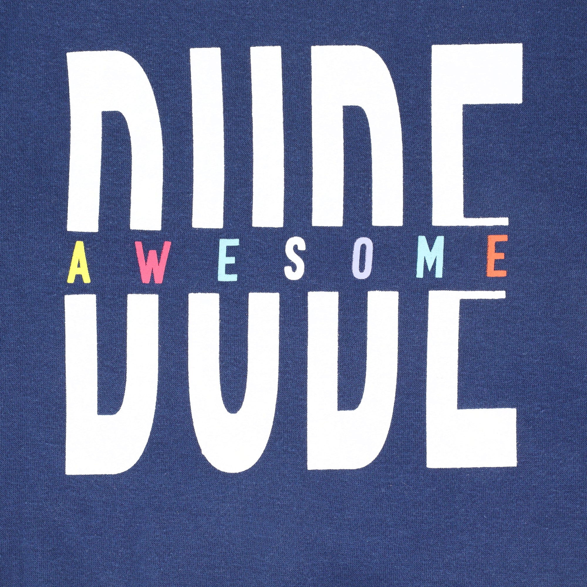 Featherhead Baby Kids' Awesome Dude Blue Full-Sleeve Sweatshirt & Navy Pants Set