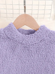 Plush Long Sleeve Dress Warm Dresses