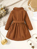 Solid Color Single-Breasted Collared Shirt Dress Fashion Formal Dress