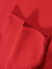 Casual Round Neck with Cute Strawberry Soft Cotton Knit T-Shirt