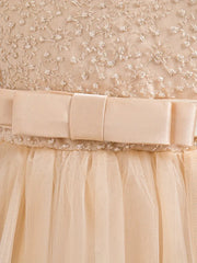 Sleeveless Tulle Tutu with Bow Detail  Dress