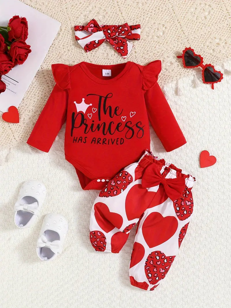 2pcs "The Princess Has Arrived" Print Casual Outdoor Set