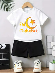 Pure Short Sleeve Eid Mubarak T-shirt