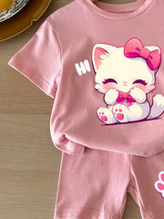 "Easter" Youngsters' Casual Short Sleeve T-shirt and Shorts Set