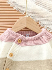 Striped Long-Sleeve Romper