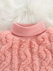 1pc Thickened Fleece Turtleneck Dress