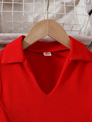 Western-Style Collar Tailored Dress