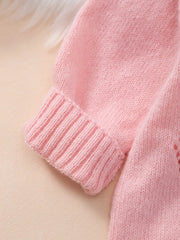 Floral Embroidered Knitted Romper